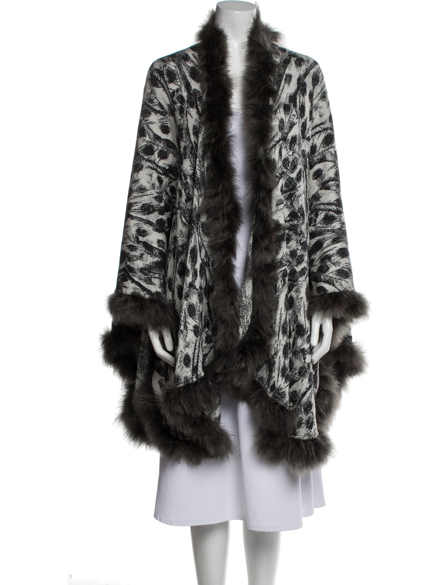 St. John Collection Printed Mock Neck Sweater