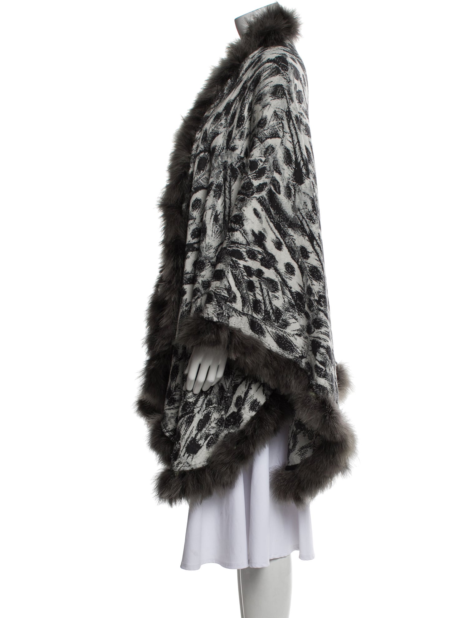 St. John Collection Printed Mock Neck Sweater