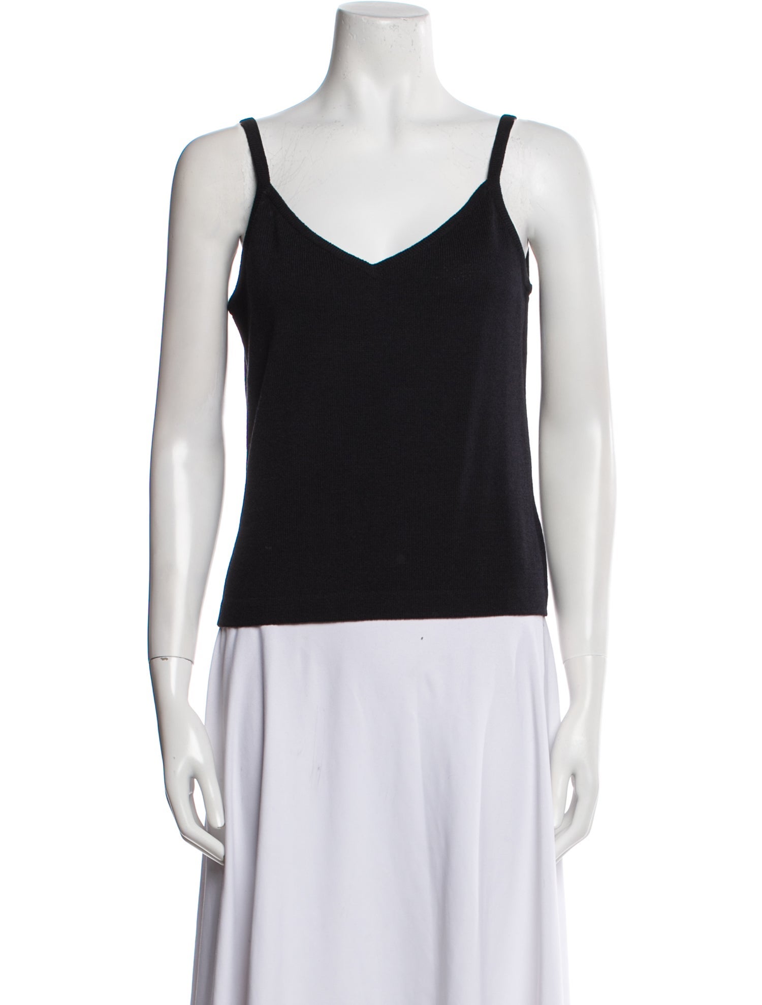 St. John Collection Wool V-Neck Top