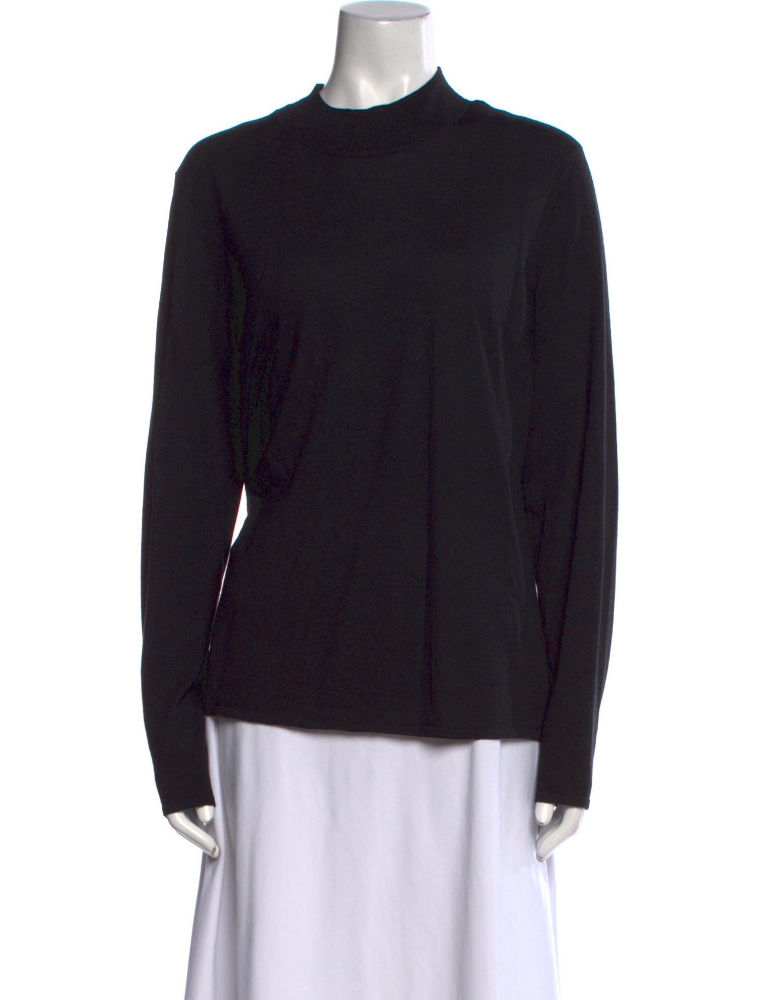 St. John Collection Wool Mock Neck Sweater