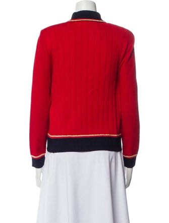 St. John Collection Wool Colorblock Pattern Jacket