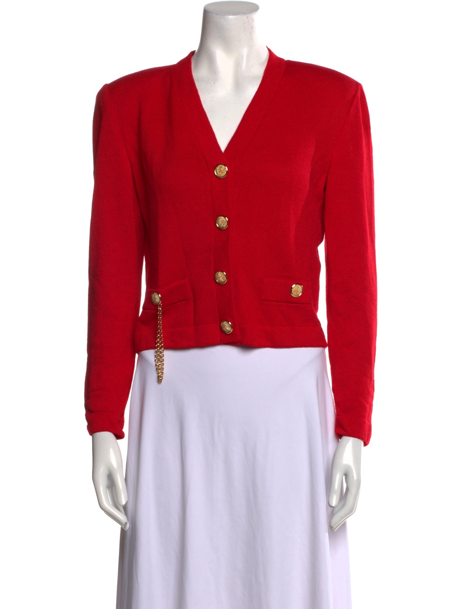 St. John Collection Wool V-Neck Sweater