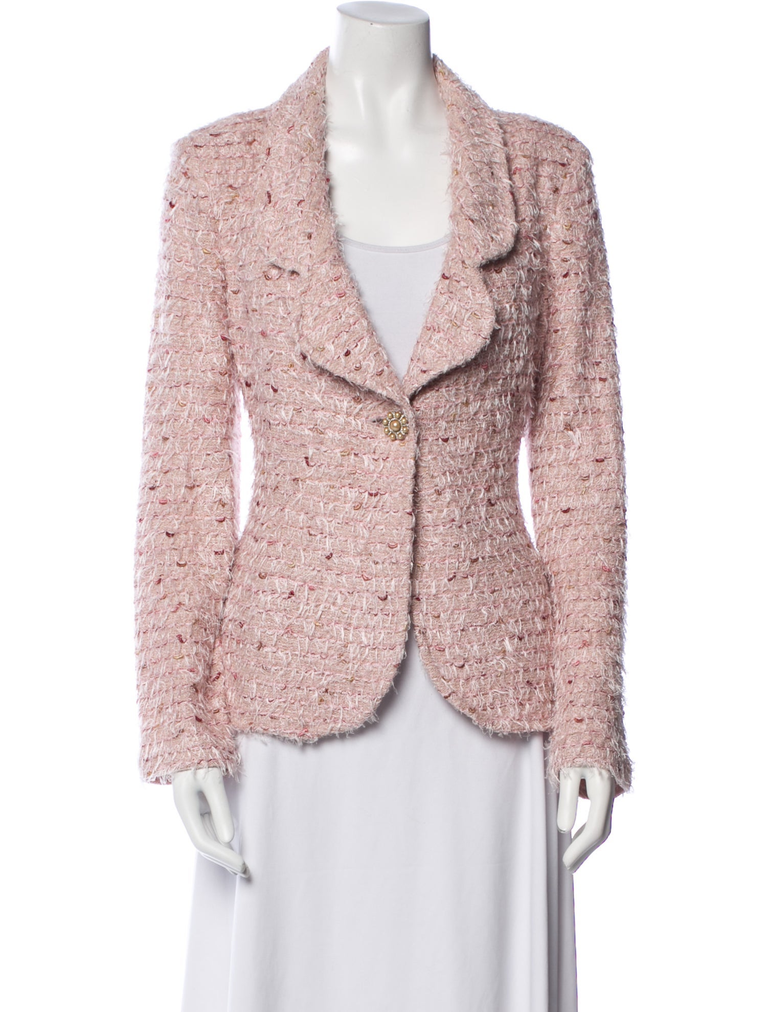 St. John Collection Wool Tweed Pattern Evening Jacket