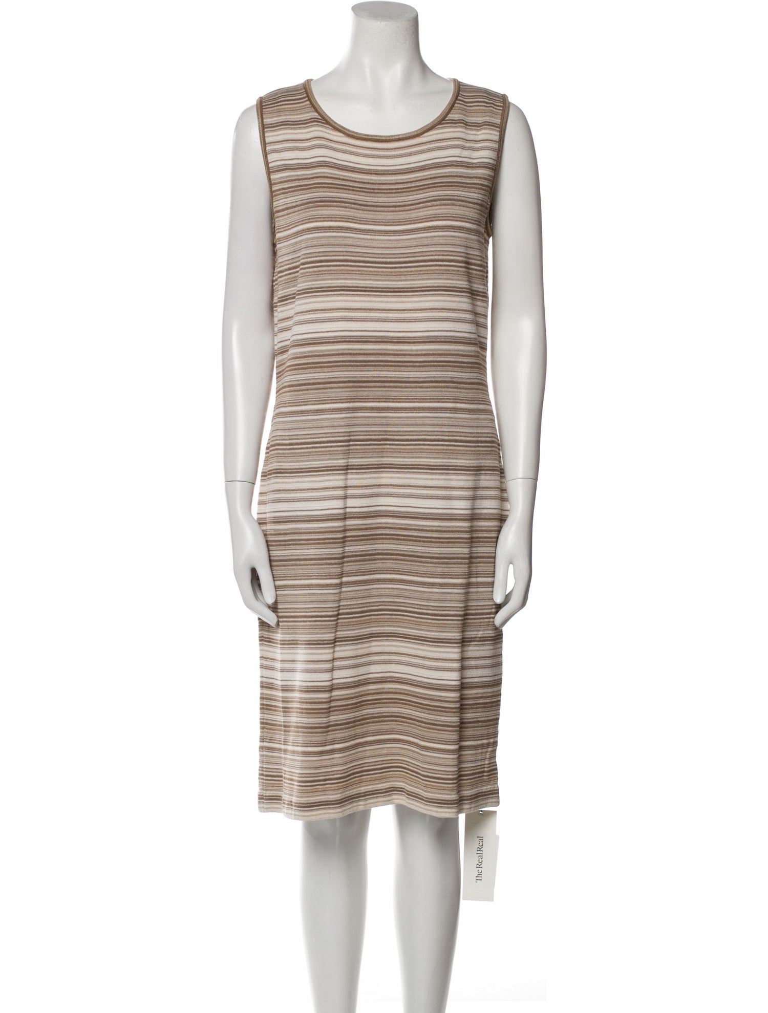St. John Collection Striped Knee-Length Dress