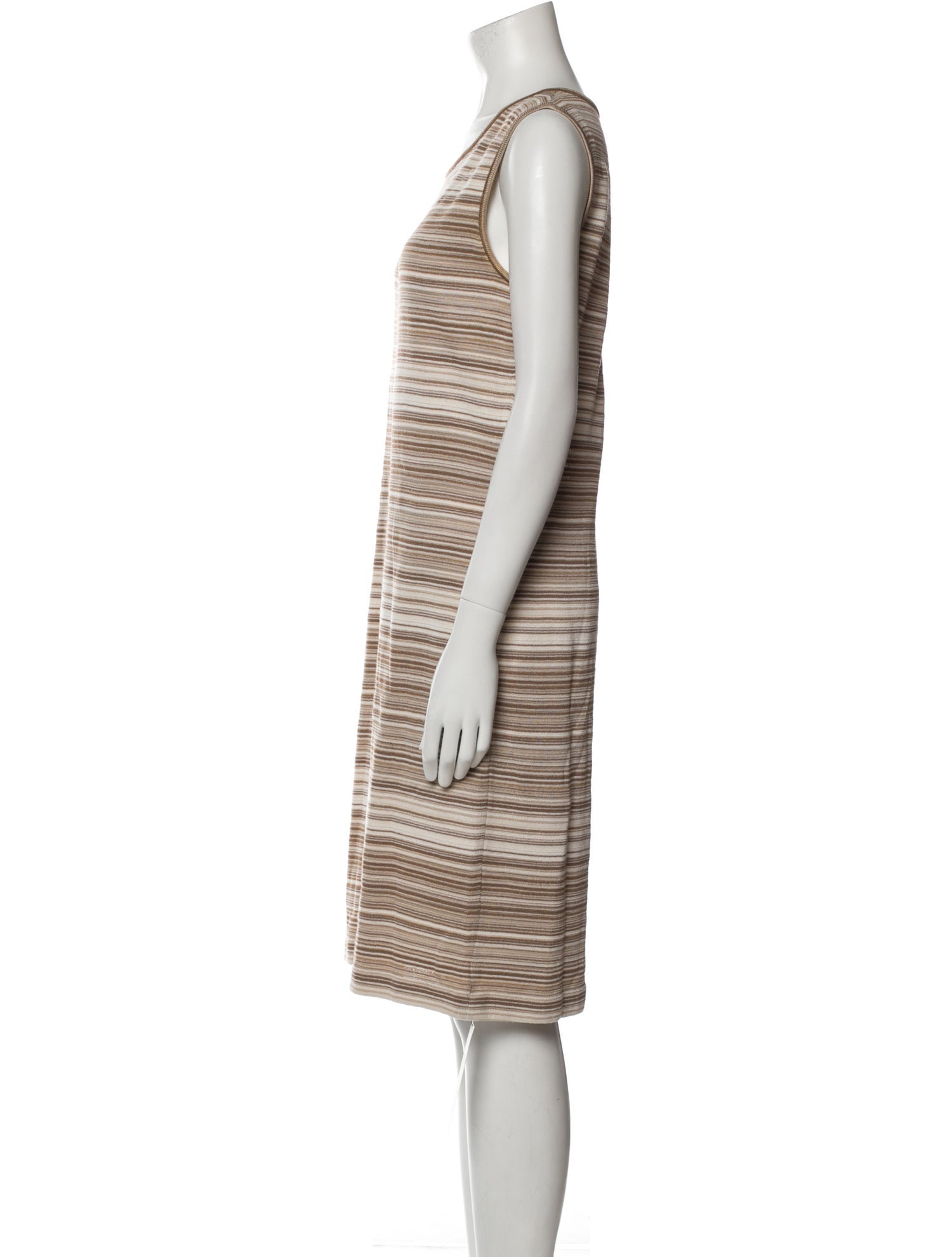 St. John Collection Striped Knee-Length Dress