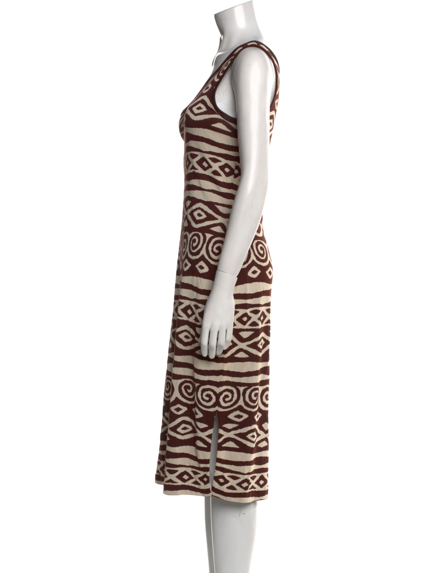 St. John Collection Striped Knee-Length Dress