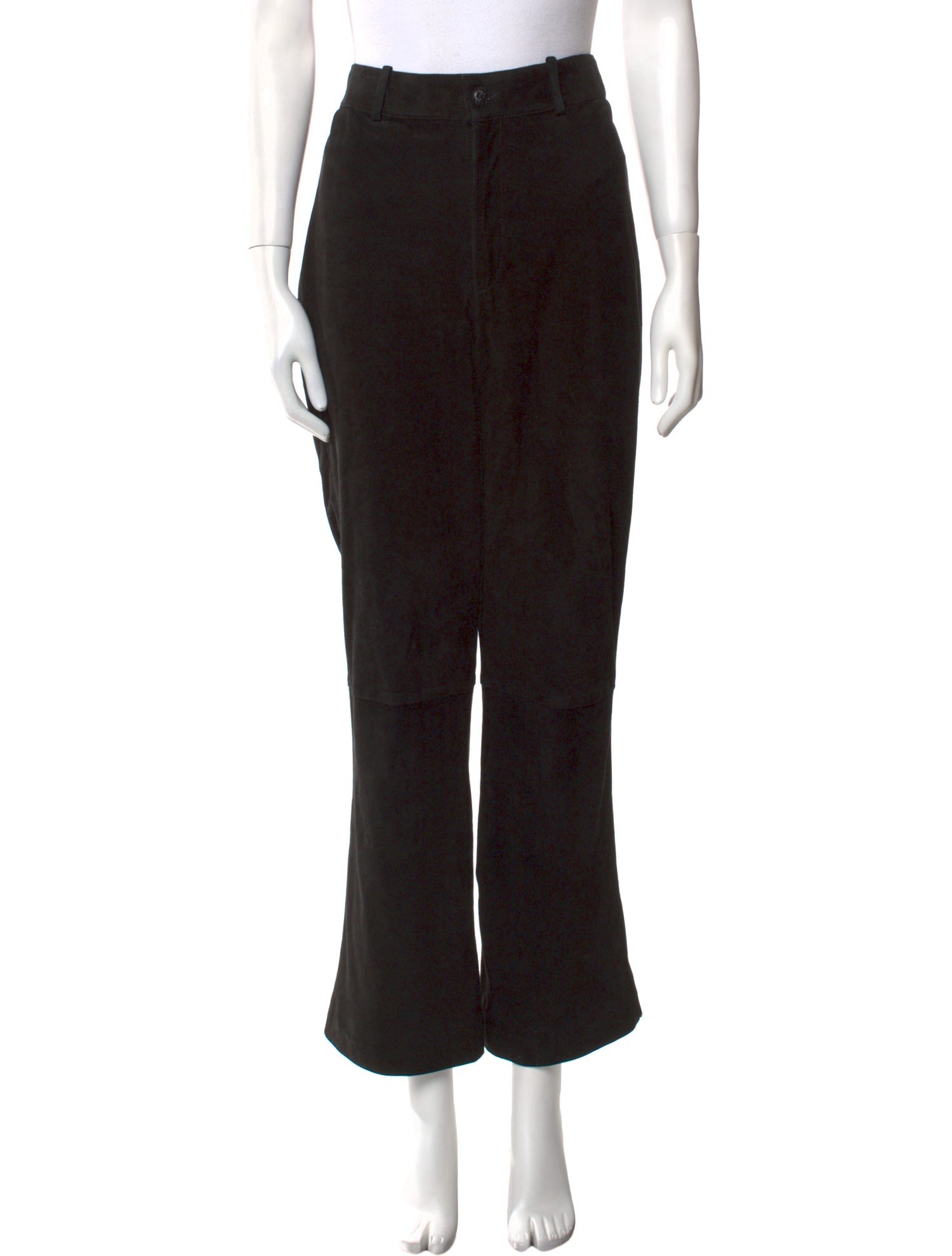 St. John Collection Leather Wide Leg Pants