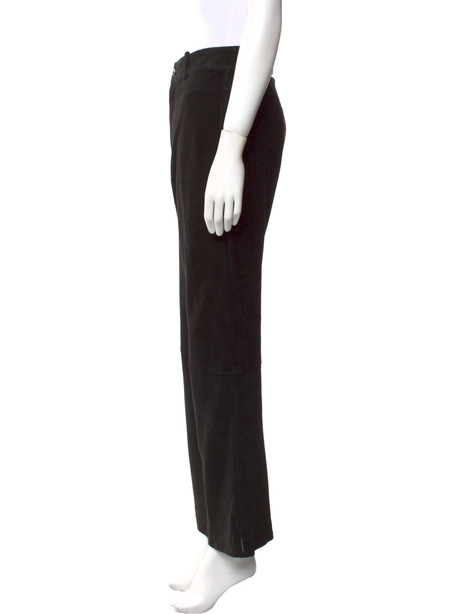 St. John Collection Leather Wide Leg Pants