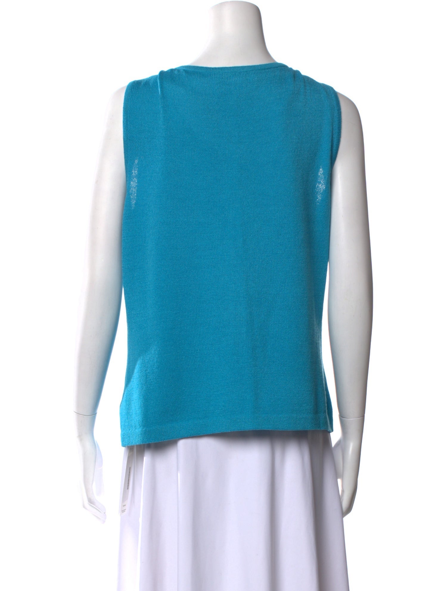 St. John Collection Wool Scoop Neck Top