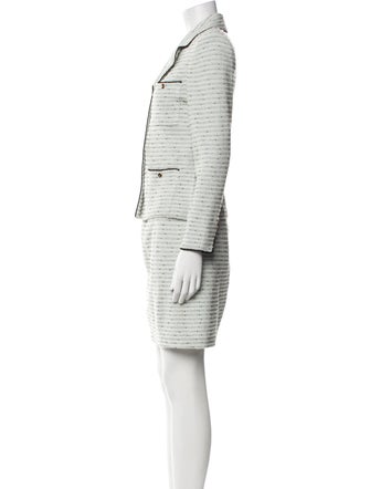 St. John Collection Tweed Pattern Skirt Suit