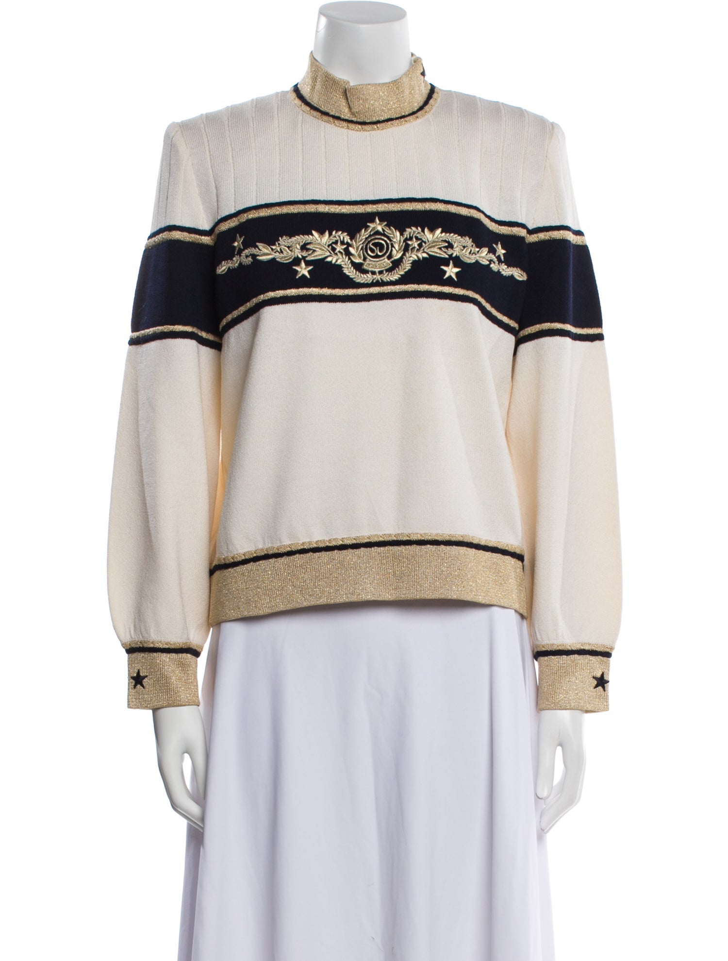 St. John Collection Wool Striped Sweater