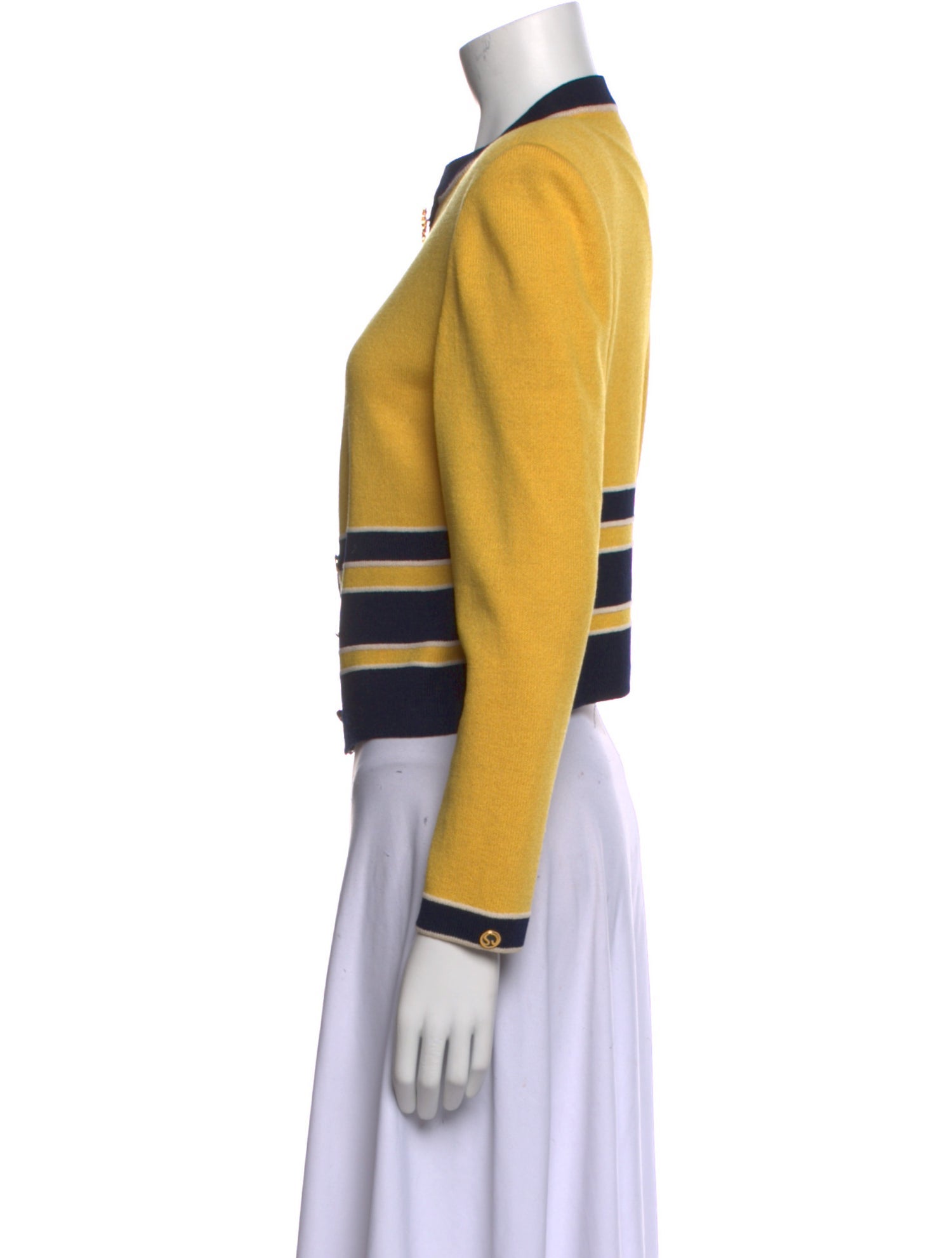 St. John Collection Colorblock Pattern Crew Neck Top