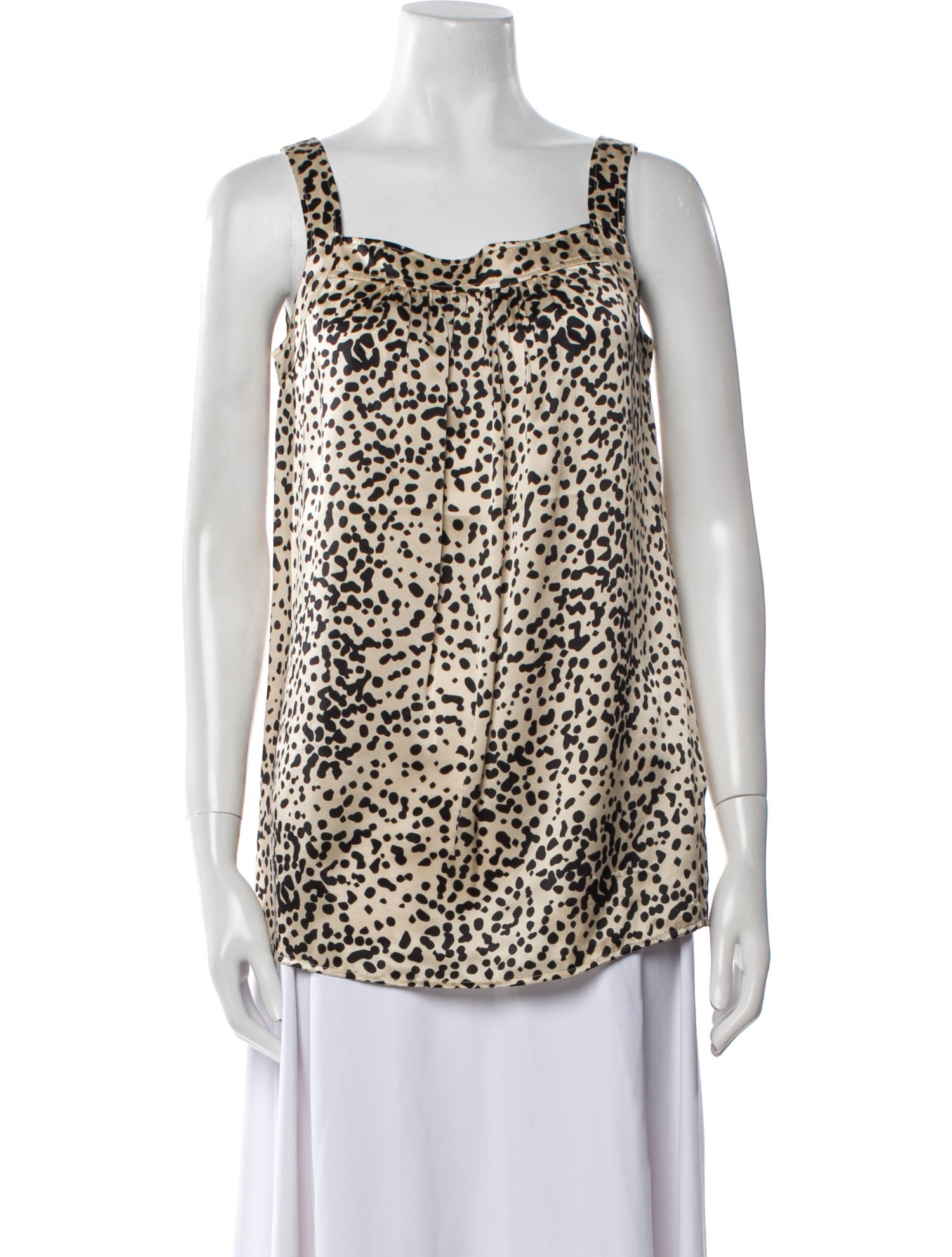St. John Collection Silk Animal Print Top