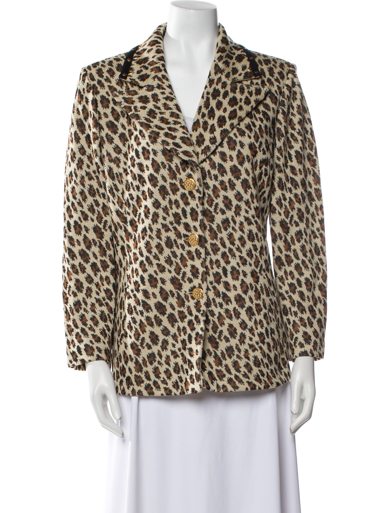 St. John Collection Animal Print Blazer