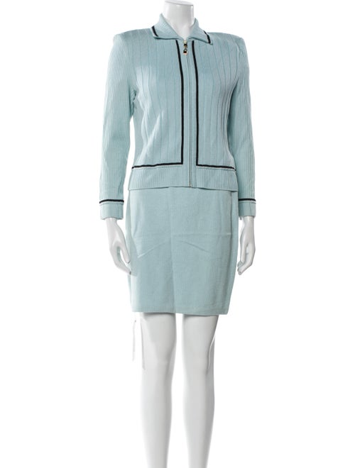 St. John Collection Striped Skirt Set