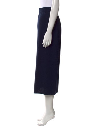 St. John Collection Wool Midi Length Skirt