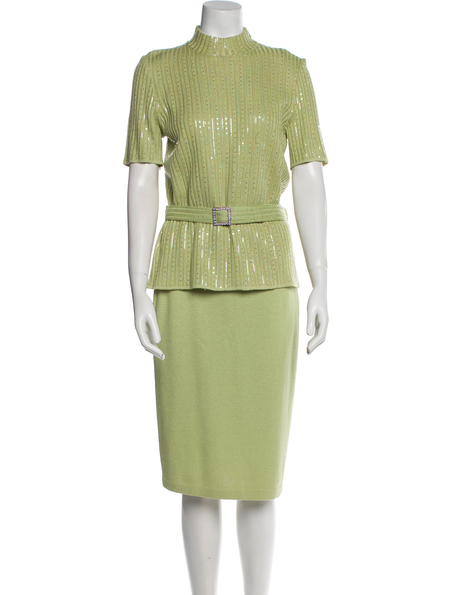 St. John Collection Crystal Embellishments Skirt Set