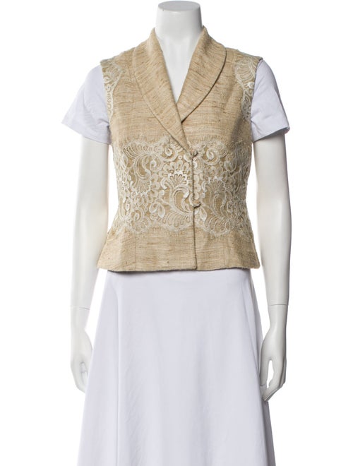 St. John Couture Lace Pattern Vest