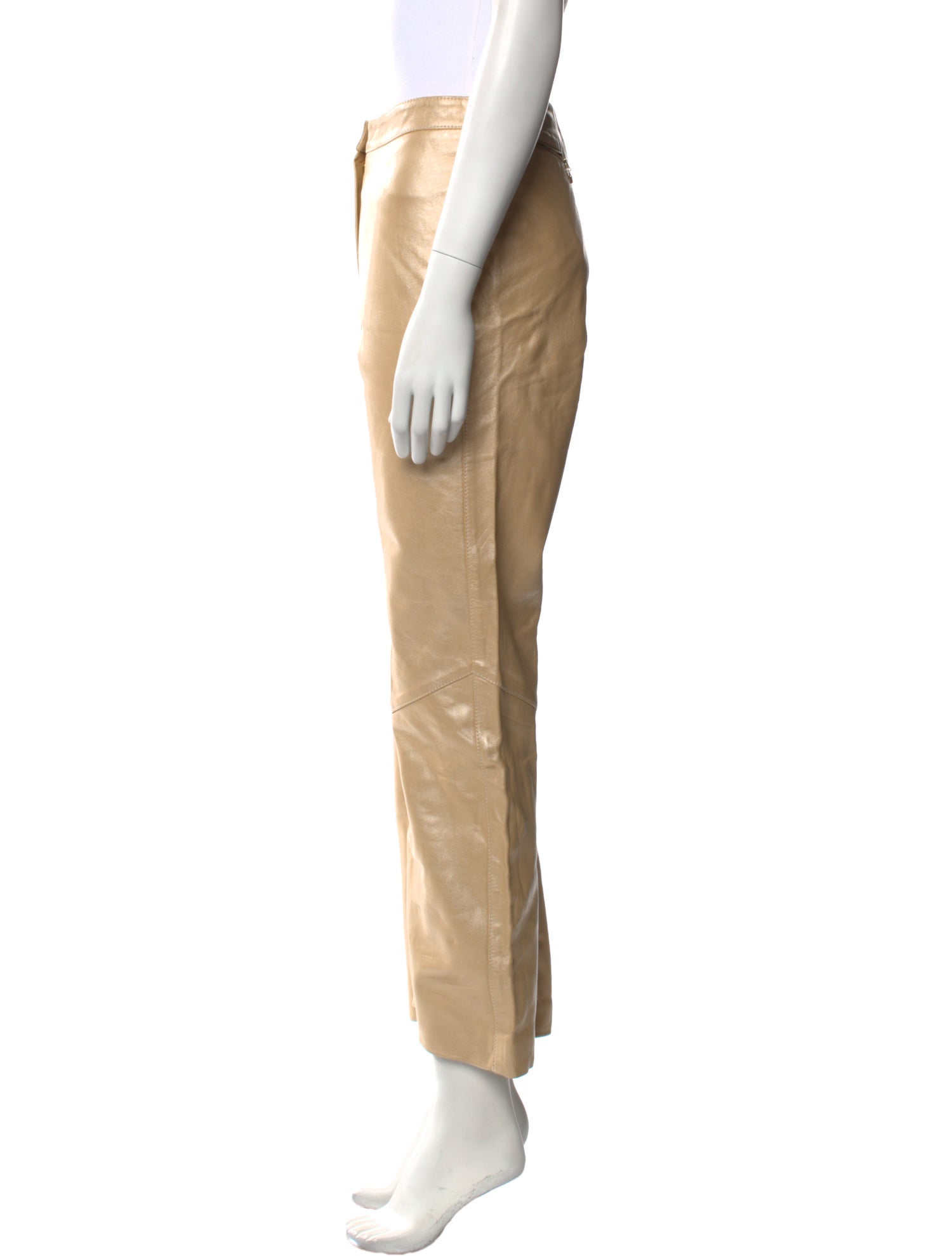St. John Collection Leather Wide Leg Pants
