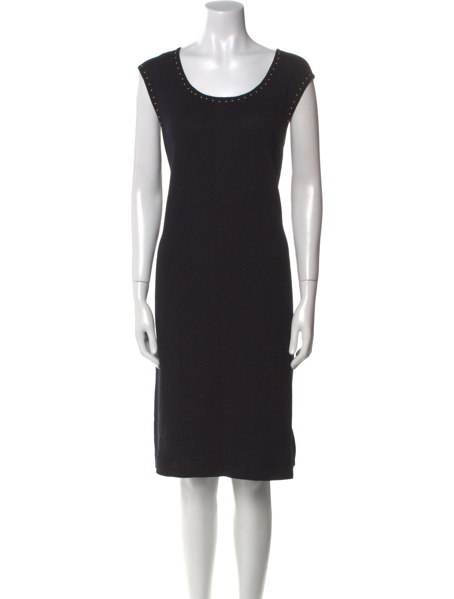 St. John Collection Scoop Neck Knee-Length Dress