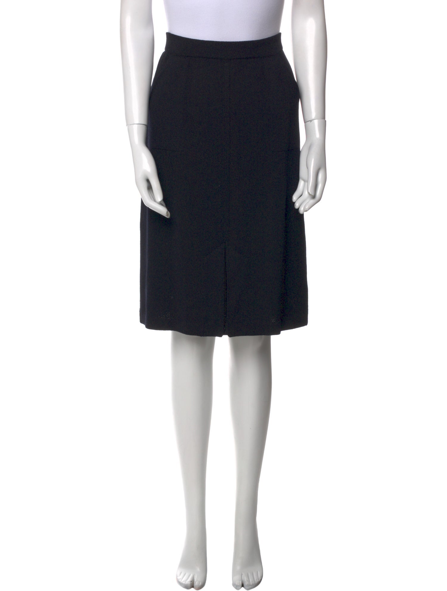 St. John Collection Pleated Accents Knee-Length Skirt