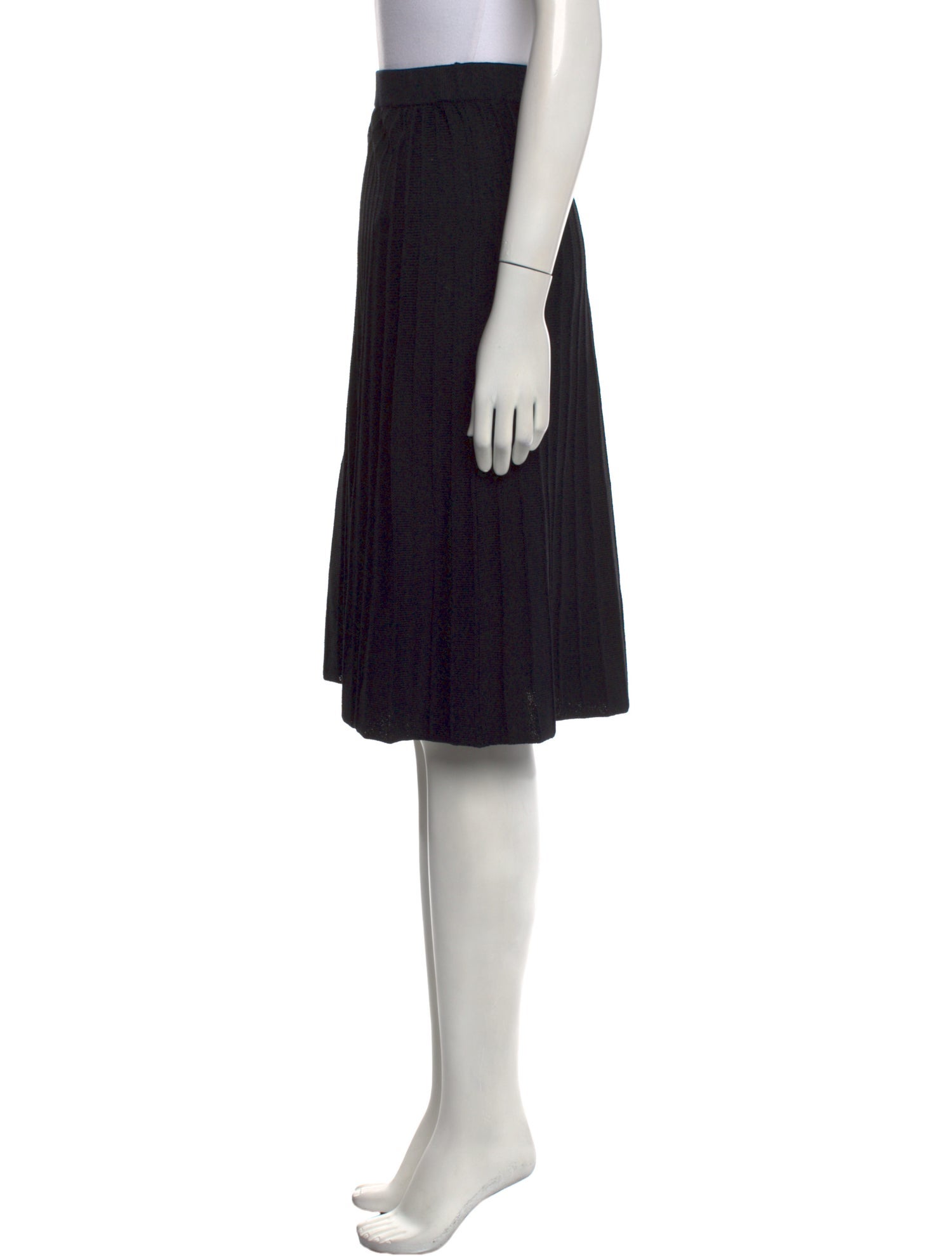 St. John Collection Pleated Accents Knee-Length Skirt