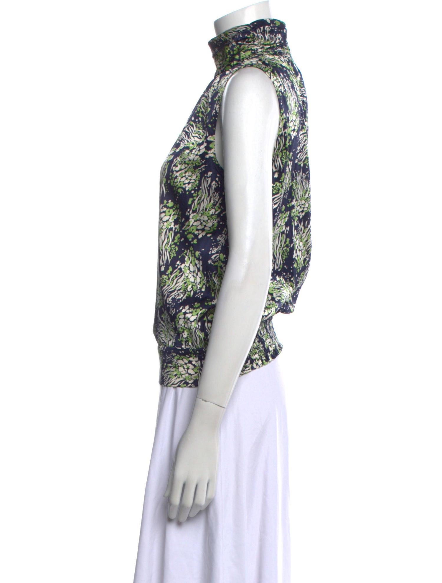 St. John Collection Silk Printed Blouse