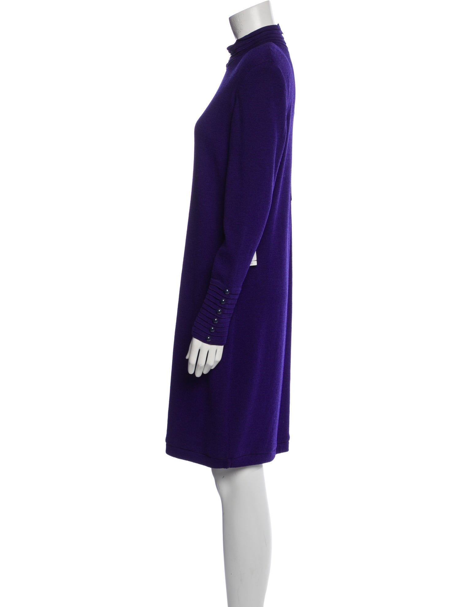 St. John Collection Mock Neck Knee-Length Dress
