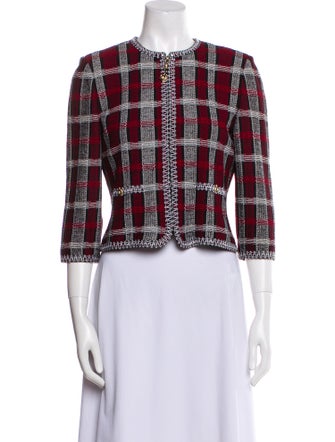 St. John Collection Plaid Print Jacket