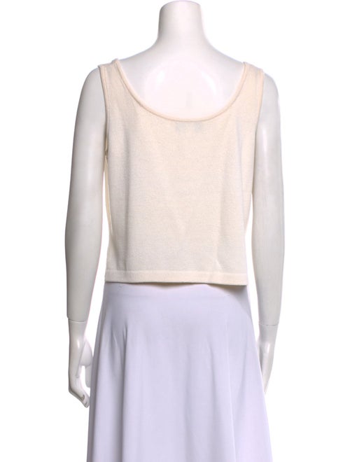 St. John Collection Scoop Neck Sleeveless Crop Top