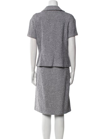 St. John Collection Wool Bow Accents Skirt Set