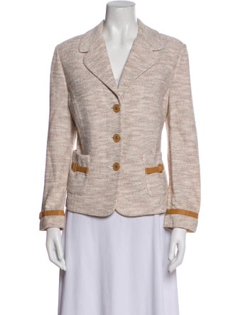 St. John Collection Wool Tweed Pattern Blazer