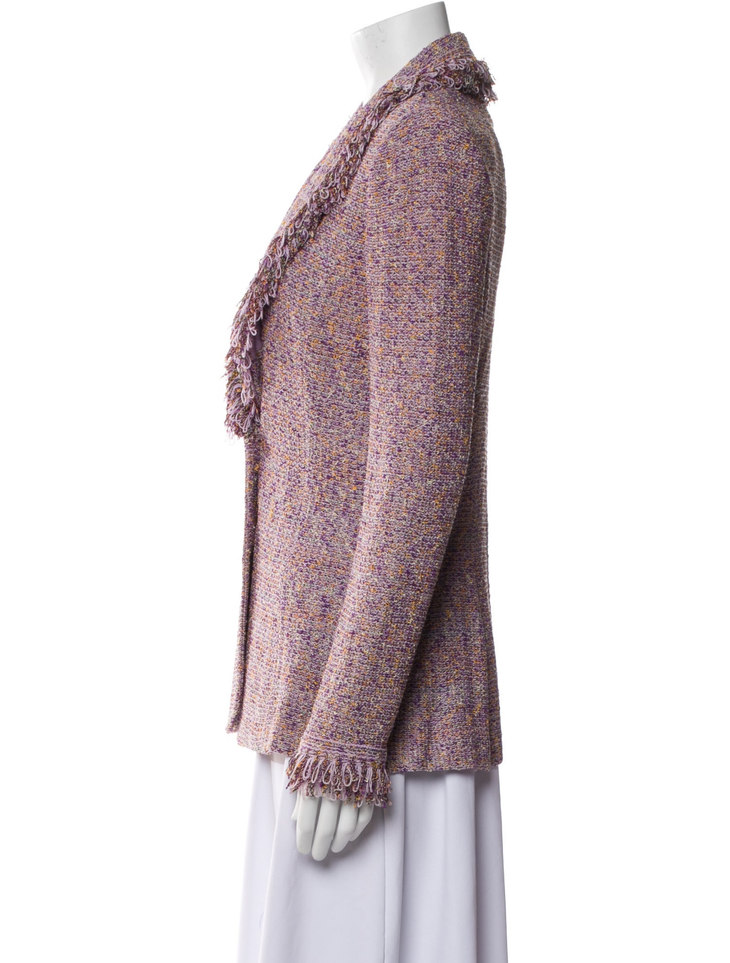 St. John Collection Wool Tweed Pattern Blazer