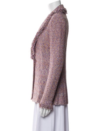 St. John Collection Wool Tweed Pattern Blazer