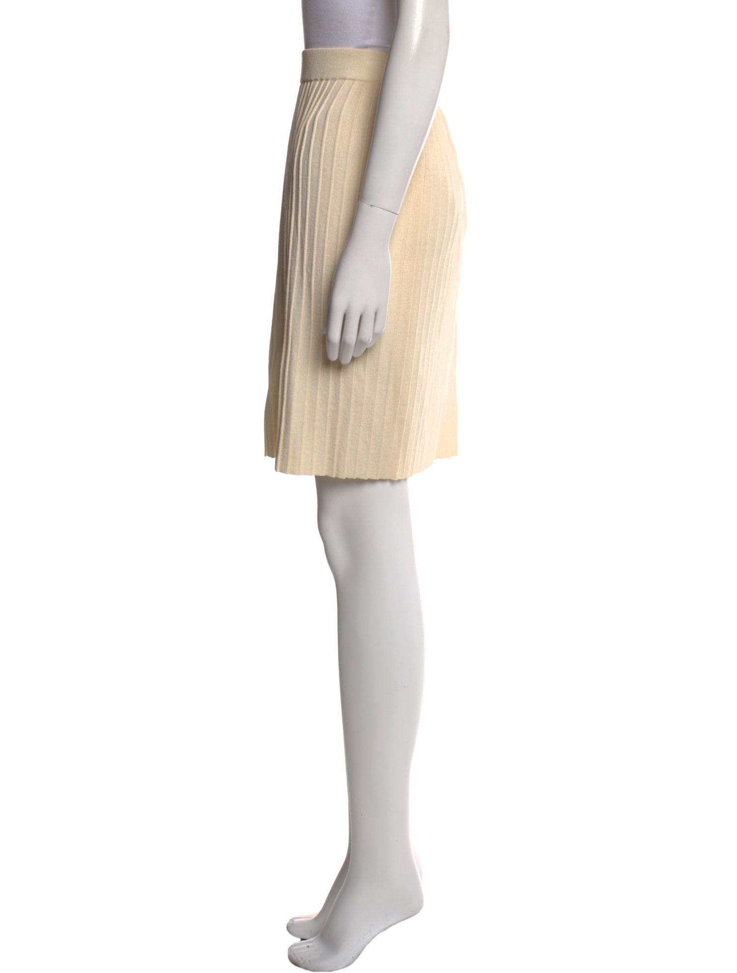 St. John Collection Pleated Accents Knee-Length Skirt