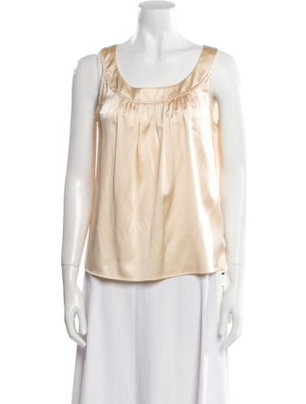 St. John Collection Silk Scoop Neck Blouse
