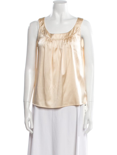 St. John Collection Silk Scoop Neck Blouse