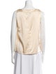 St. John Collection Silk Scoop Neck Blouse