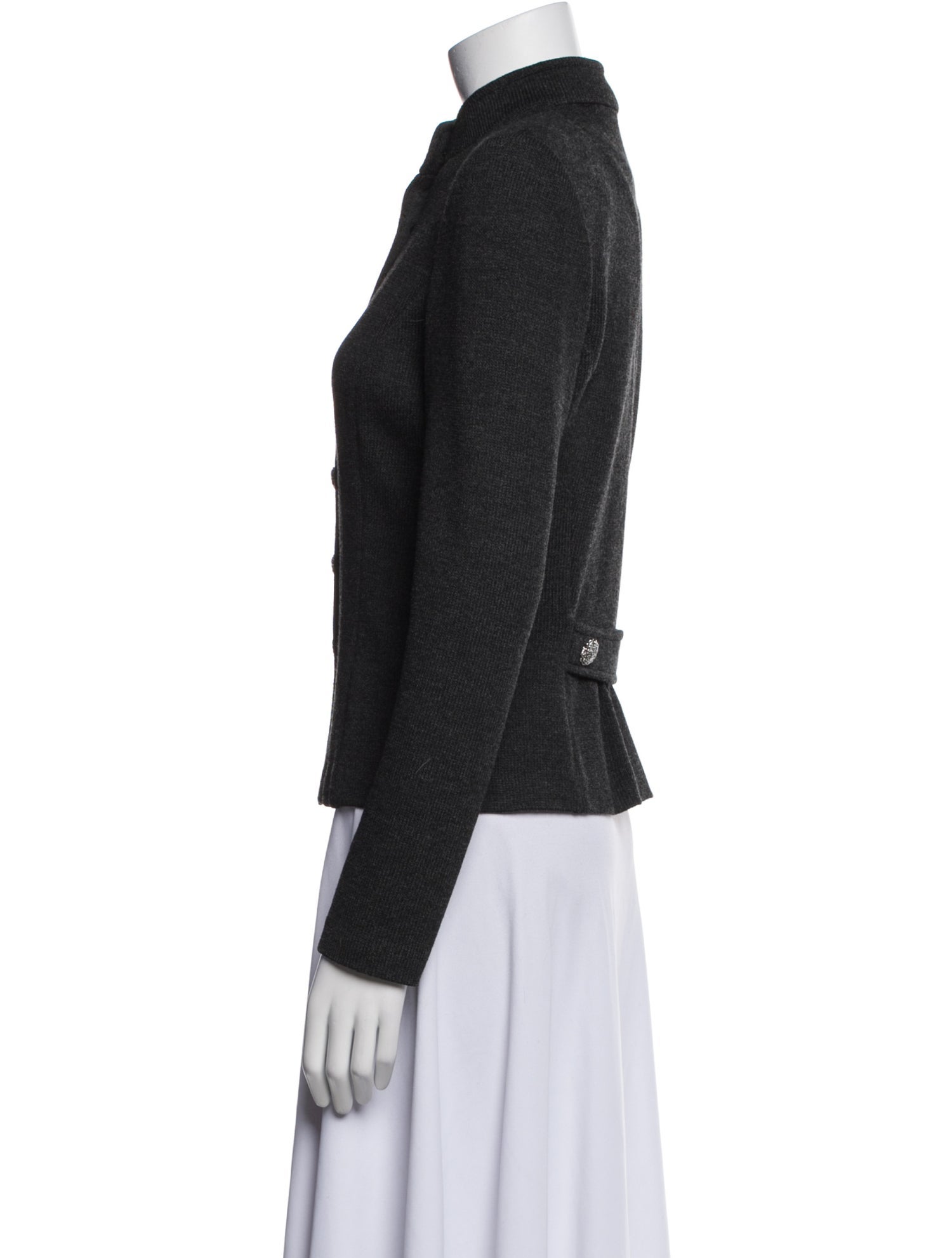 St. John Collection Mock Neck Long Sleeve Cardigan