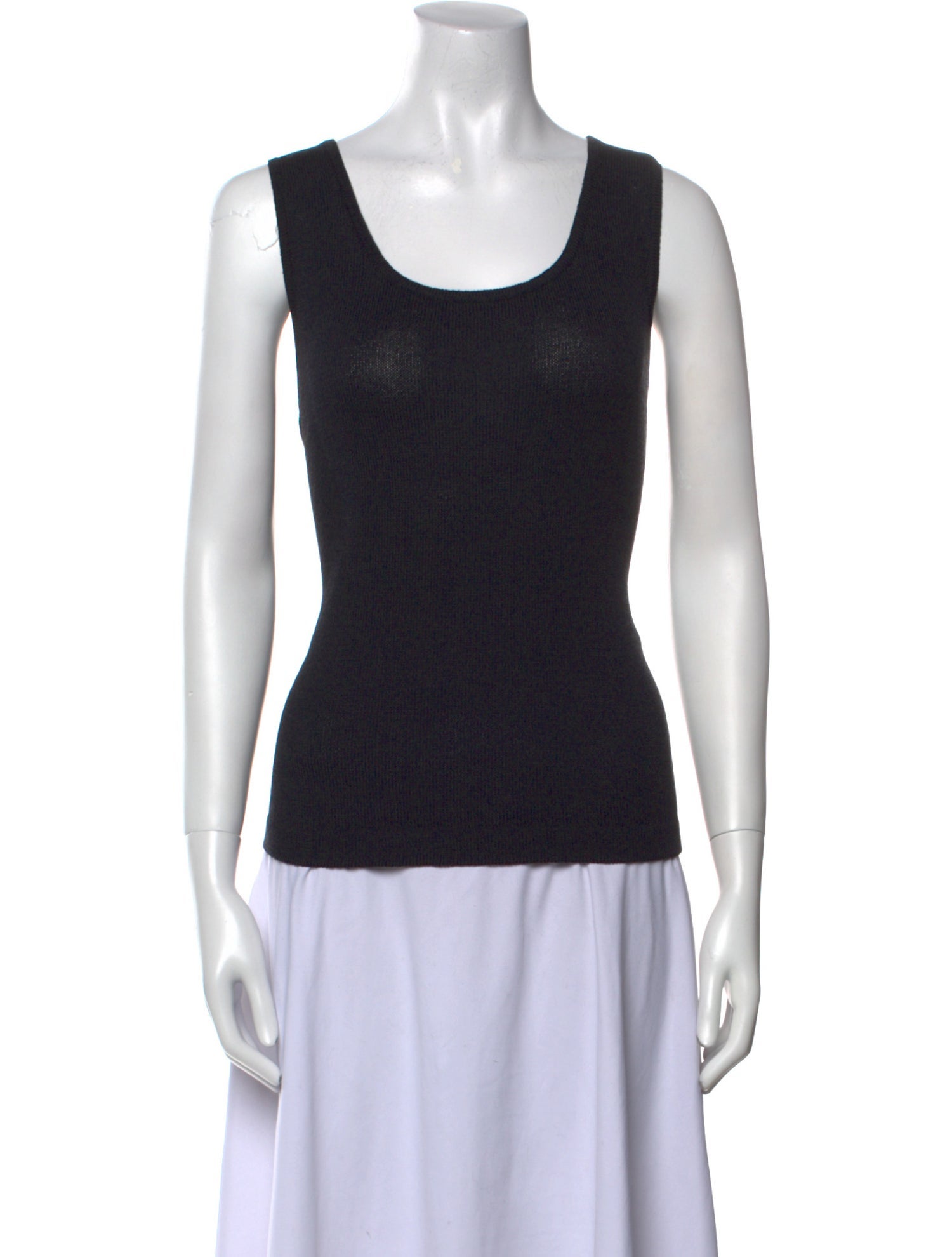St. John Collection Wool Scoop Neck Top