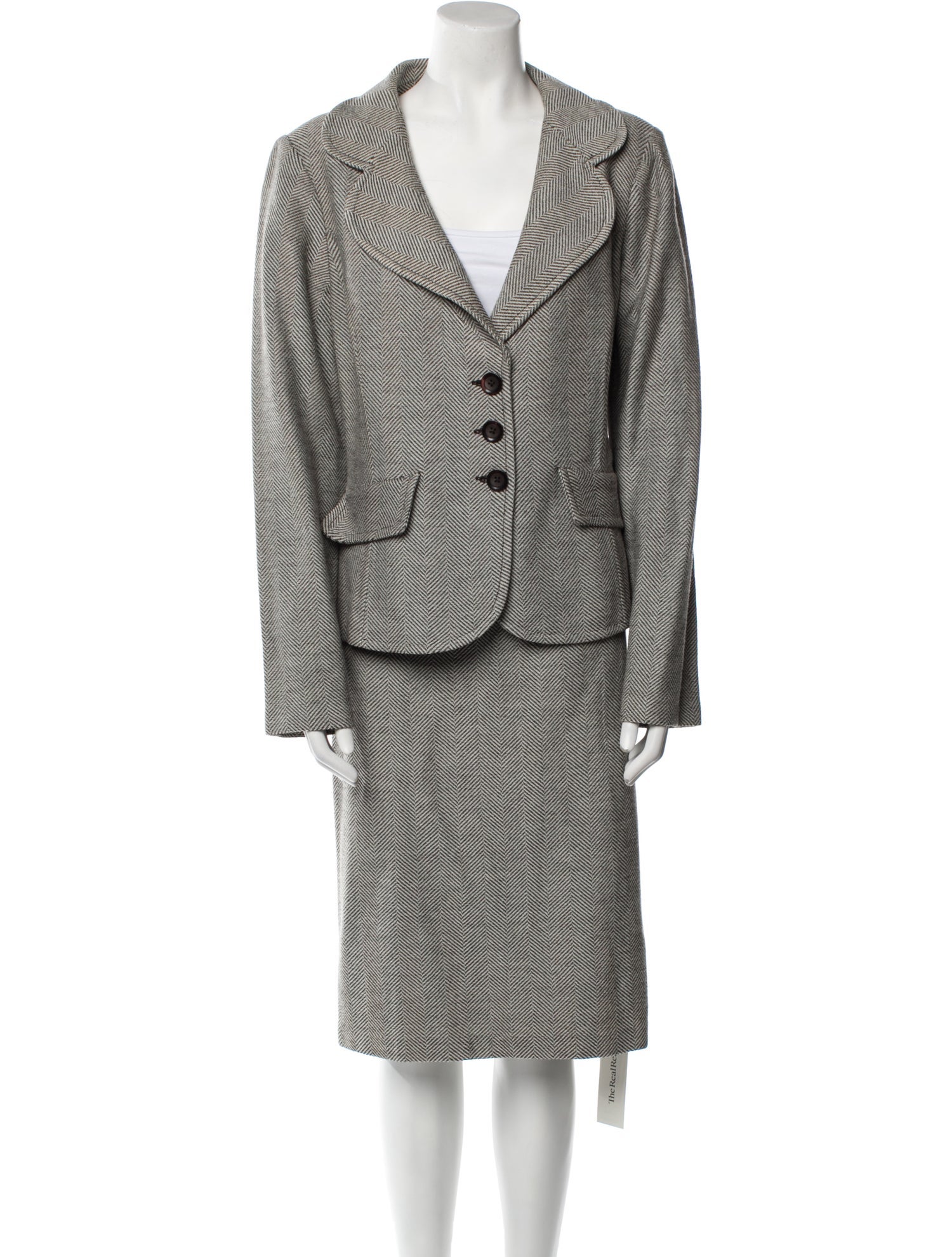 St. John Collection Wool Skirt Suit