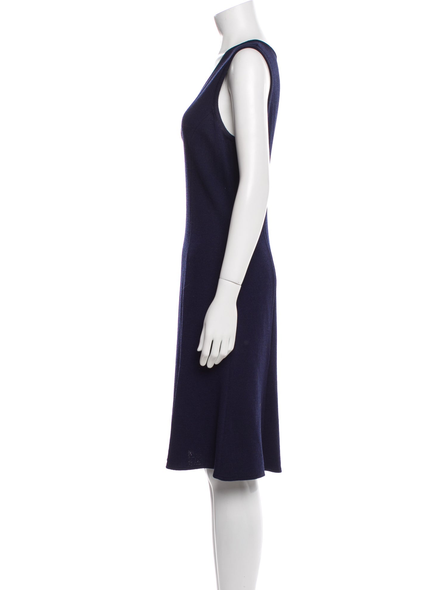 St. John Collection V-Neck Knee-Length Dress