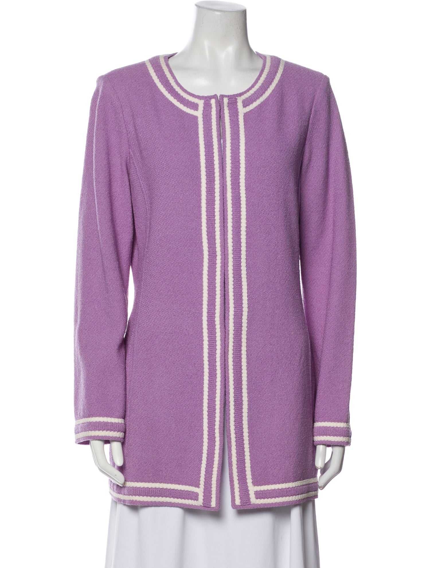 St. John Collection Wool Striped Coat