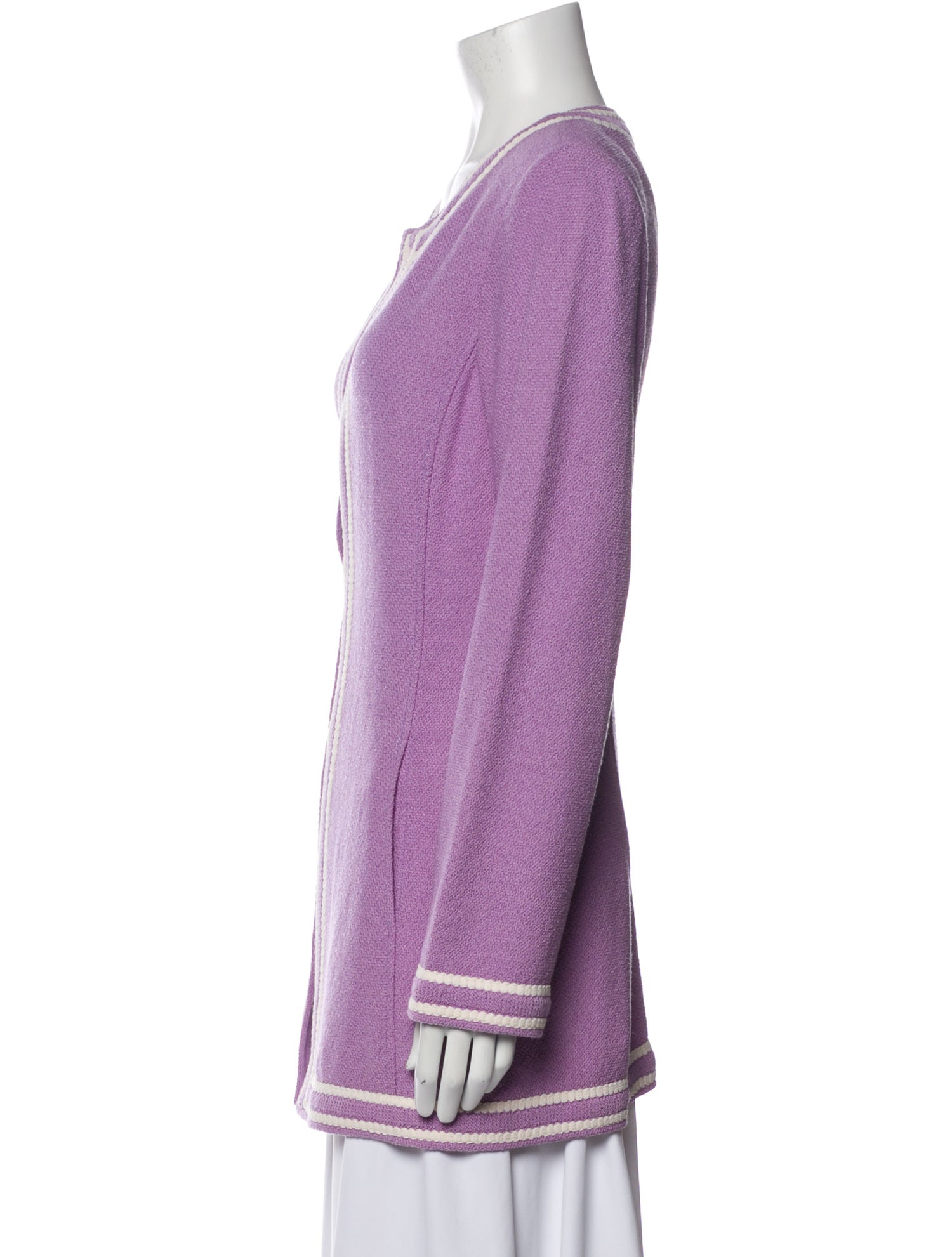 St. John Collection Wool Striped Coat