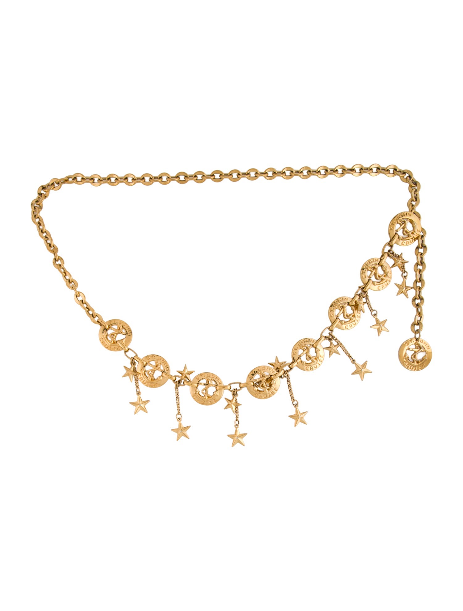 St. John Collection Vintage Metal Chain-Link Belt