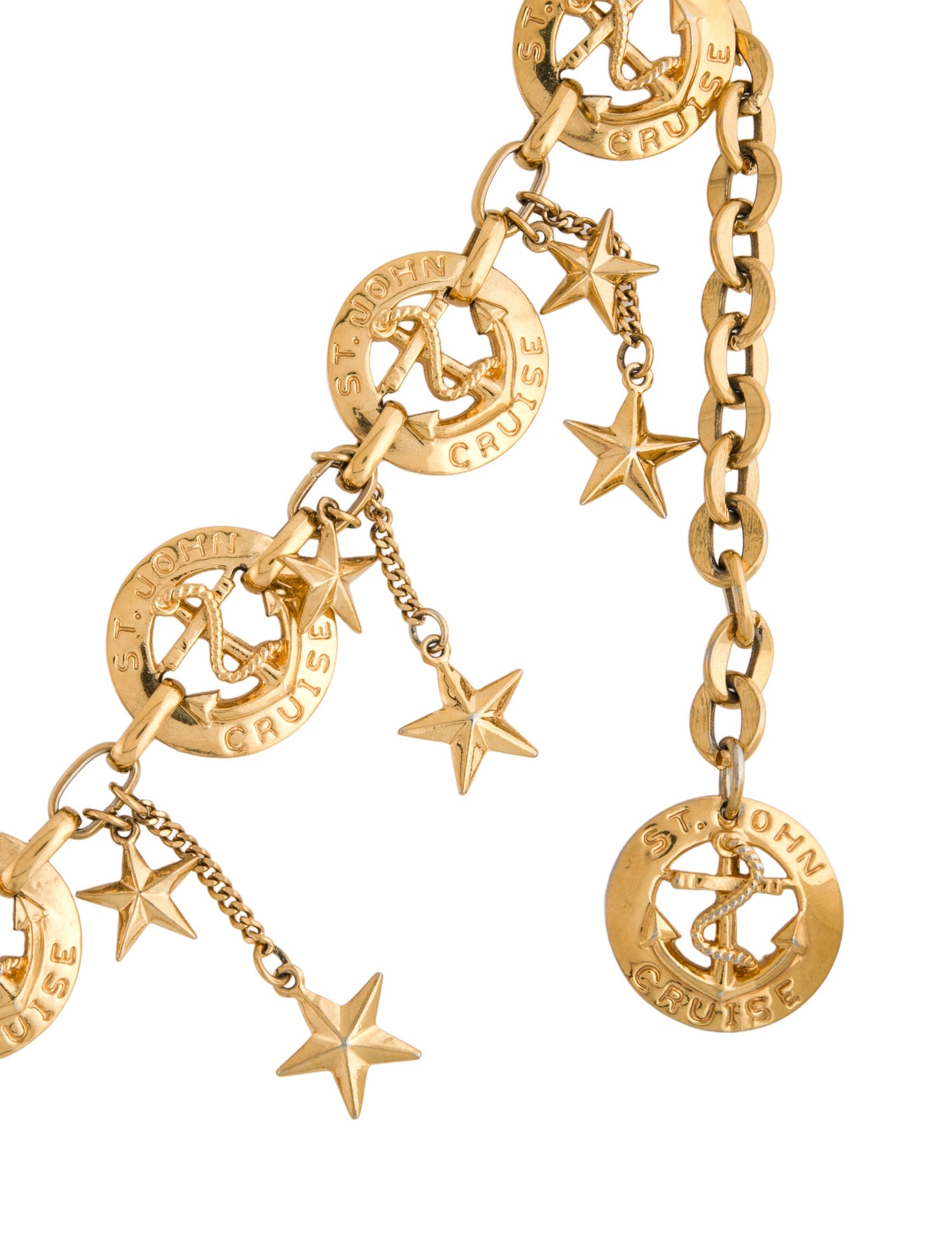 St. John Collection Vintage Metal Chain-Link Belt