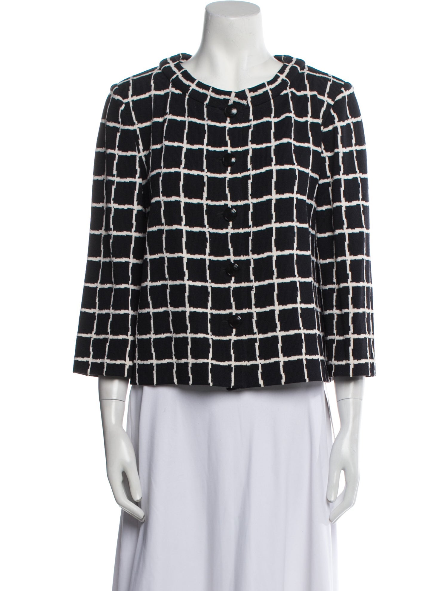 St. John Collection Plaid Print Jacket