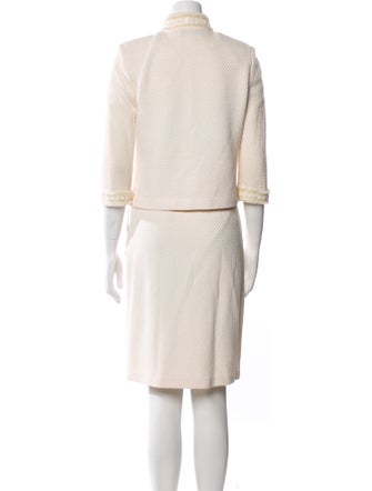 St. John Collection Wool Sequin Embellishments Skirt Suit