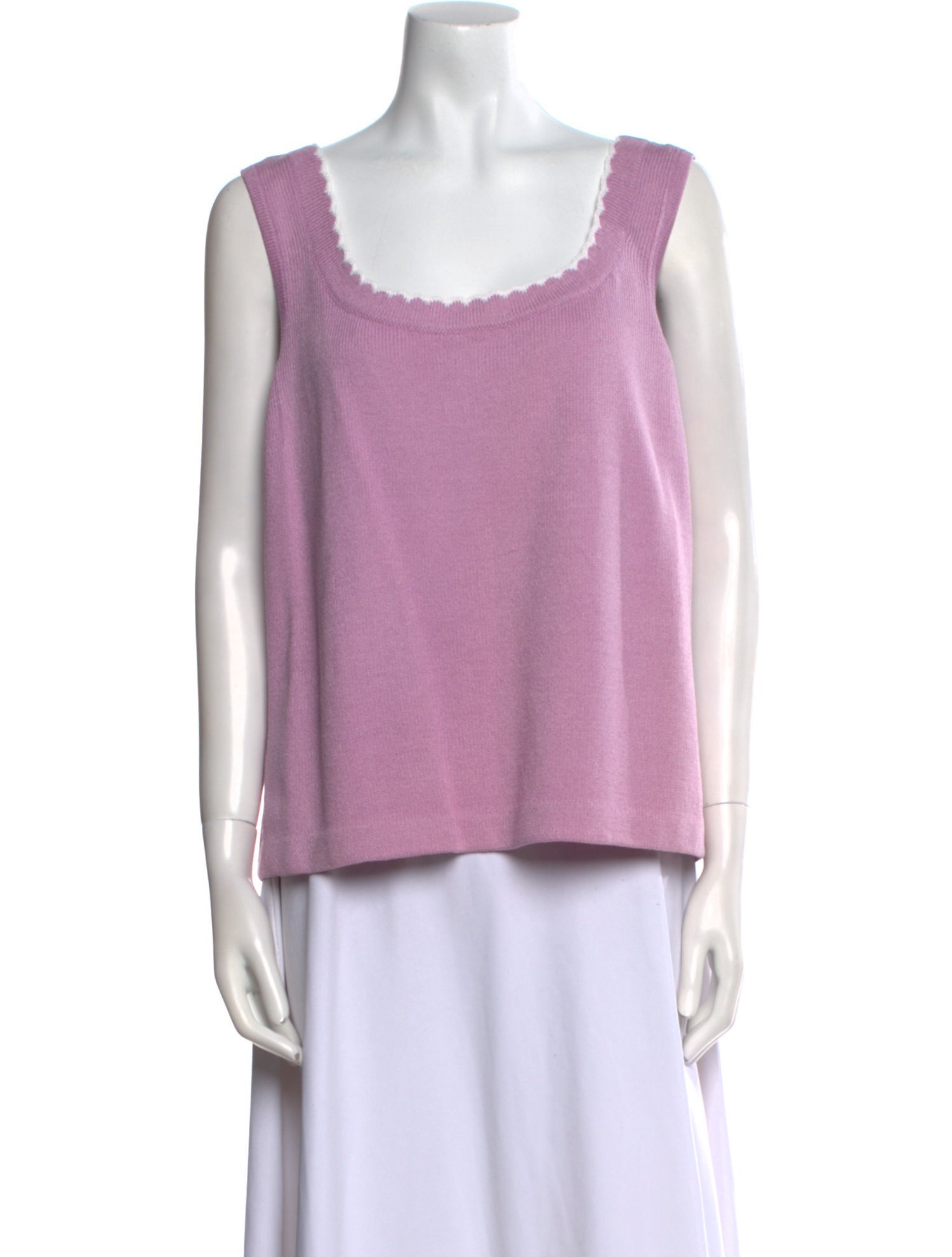 St. John Collection Wool Scoop Neck Top