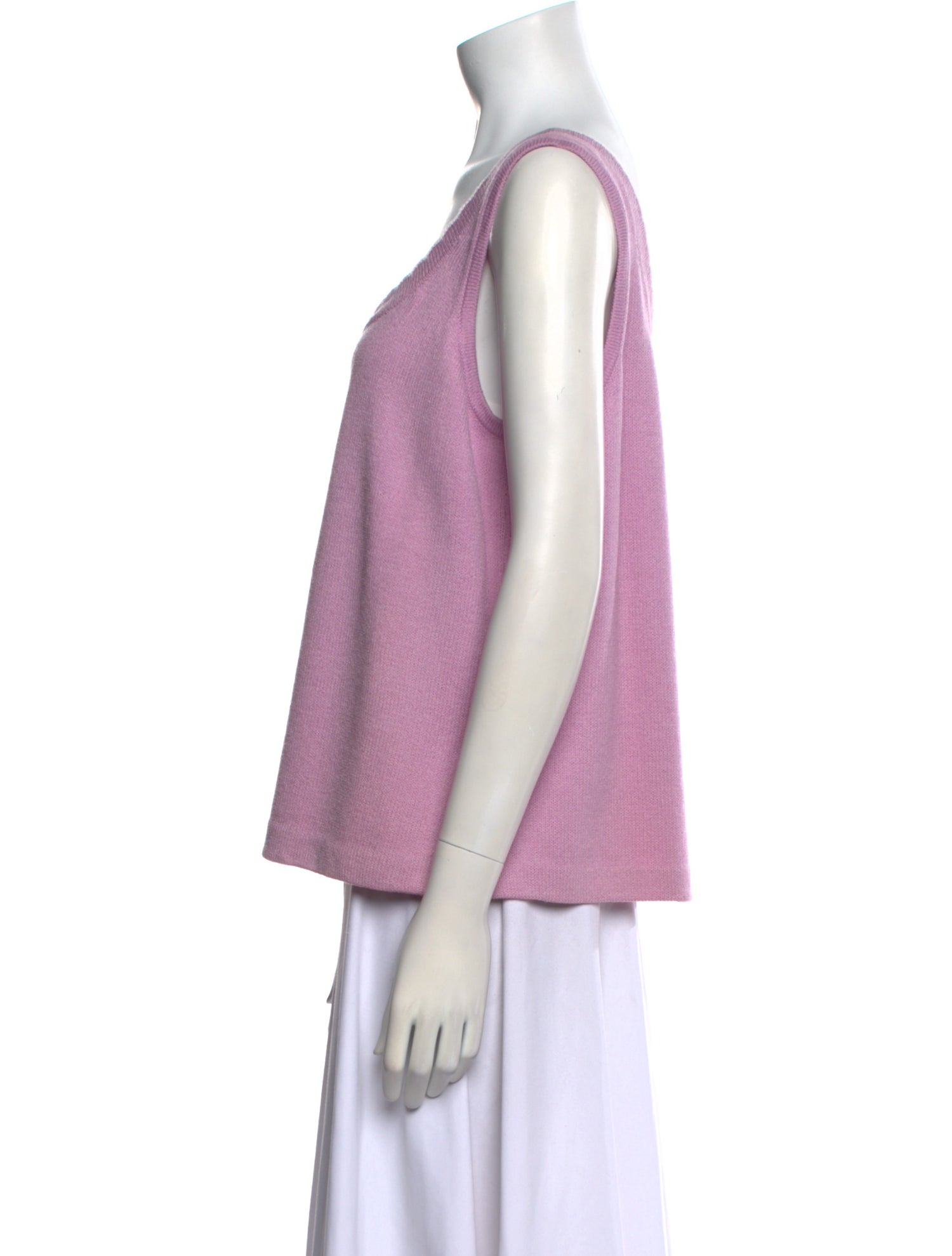 St. John Collection Wool Scoop Neck Top